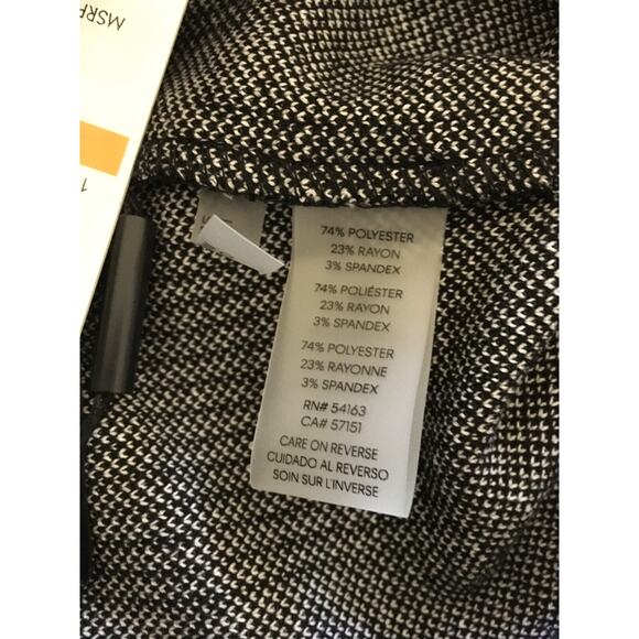 Calvin Klein Plus Size 16W Glen Plaid Ankle Pants Black & White $99.50 NWT - Picture 10 of 14